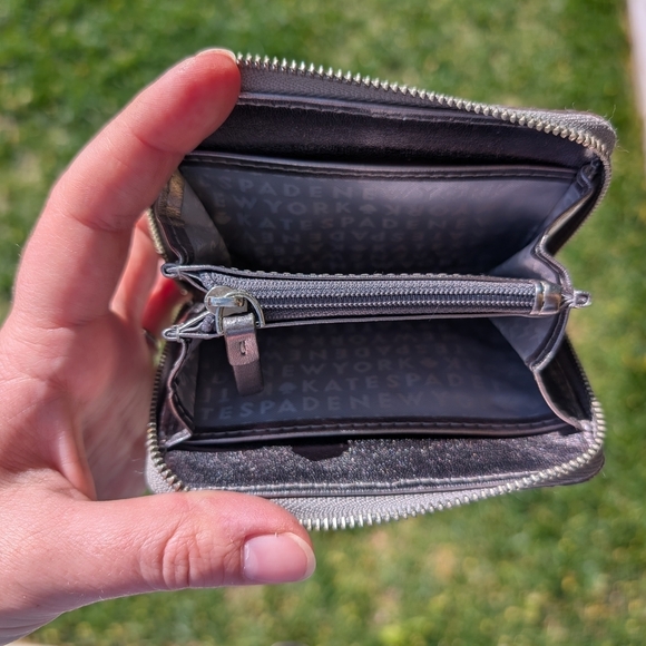 Kate Spade Silver Glitter Sparkle Wallet with Gems - Picture 9 of 9